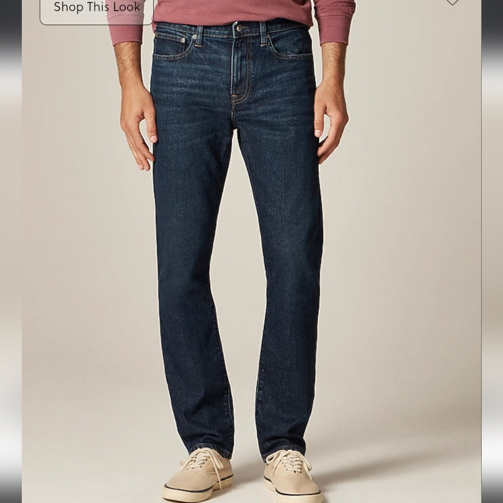 J Crew Men's 484 Slim Fit Stretch Denim jeans - One Year Wash - Brand New W/Tags